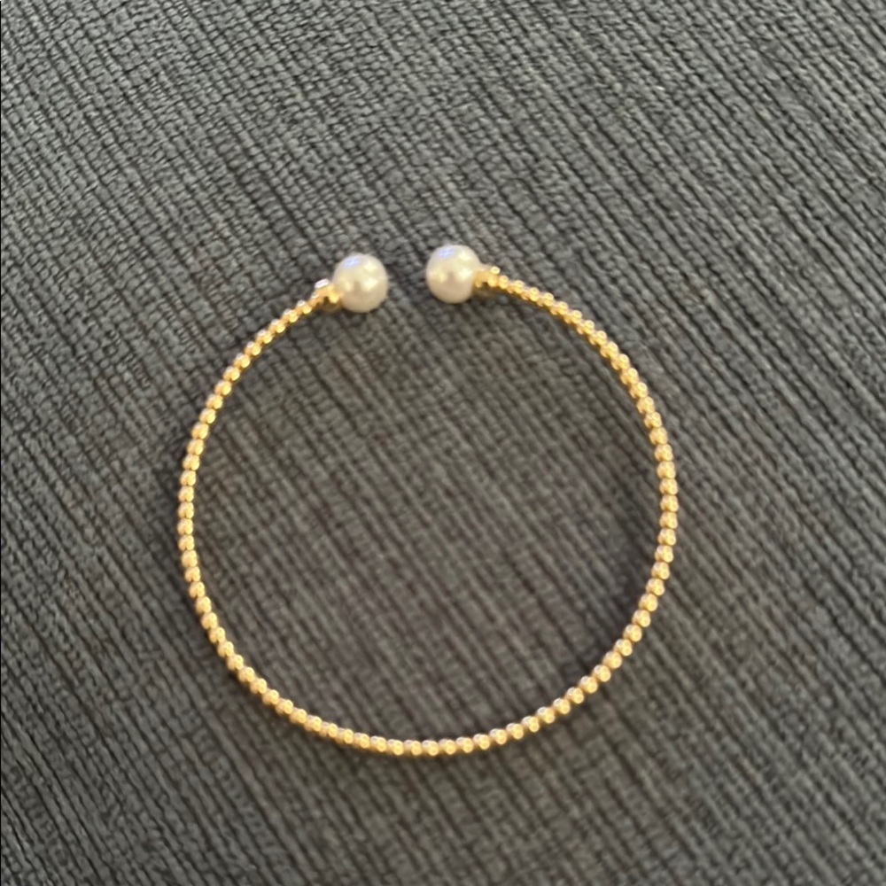 E Newton Classic Gold Bead Cuff